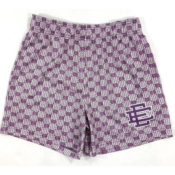 Eric Emanuel Mens Shorts EE Logo Sz Small Purple Mesh Basketball Streetwear USA - Picture 1 of 13